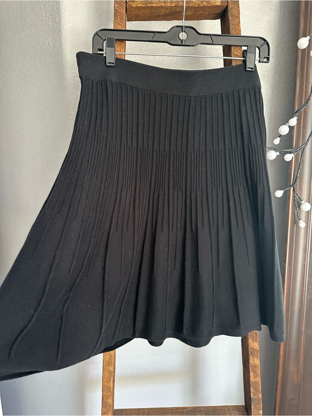 CAbi Skirt Black Knit size medium